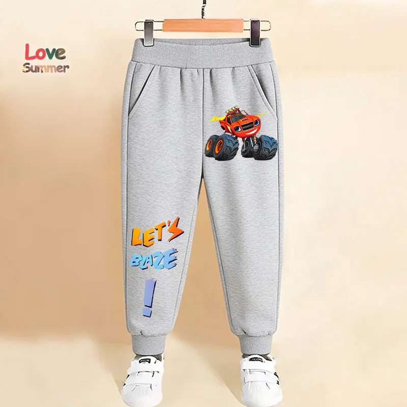 pantaloni per ragazzi Blaze pantaloni per bambini Monster Machines stampa Pantaloni per bambini Pantaloni sportivi Abbigliamento casual per bambini 4-14 anni Regalo di compleanno