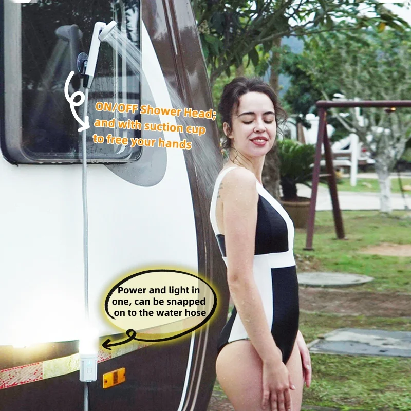 

Новый дизайн, личная гигиена, портативный душ для кемпинга на открытом воздухе с небольшой насадкой для биде для мусульман