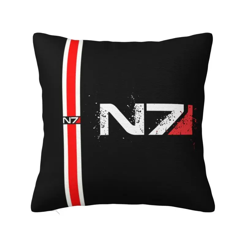 Modern Video Game Mass Effect N7 Cushion Cover Soft Alliance Military Throw Pillow Case Bedroom Decoration