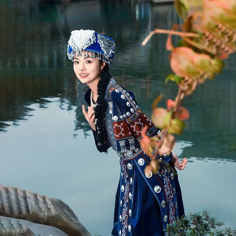 

Guizhou Miao Village Miao Ethnic Clothing Female Yunnan Dong and Yao Ethnic Minority Clothing Tujia Ethnic Dance Performance Clo