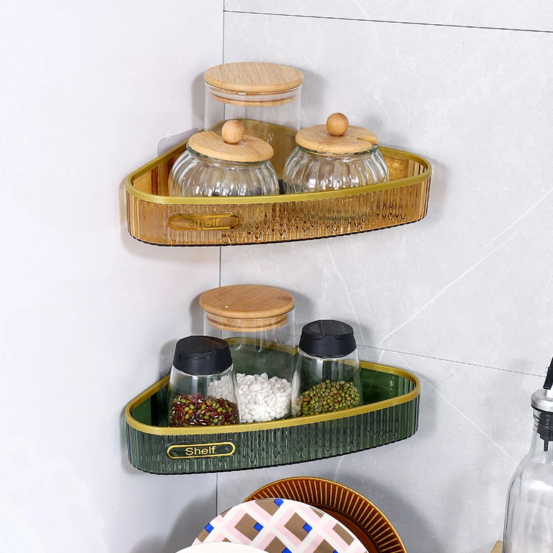 Bathroom Shelf Shower Shelves Corner Shelf Plastic Wall Mount Shower Storage Rack Holder Bathroom Organizer Home Appliance