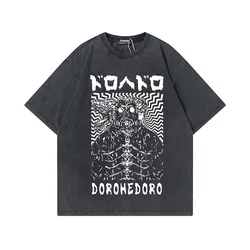 Women's clothes washed T-Shirt DOROHEDORO Street Hip Hop O-Neck Goth Casual Harajuku Grunge Y2k Tops Tees Pullover anime Clothes