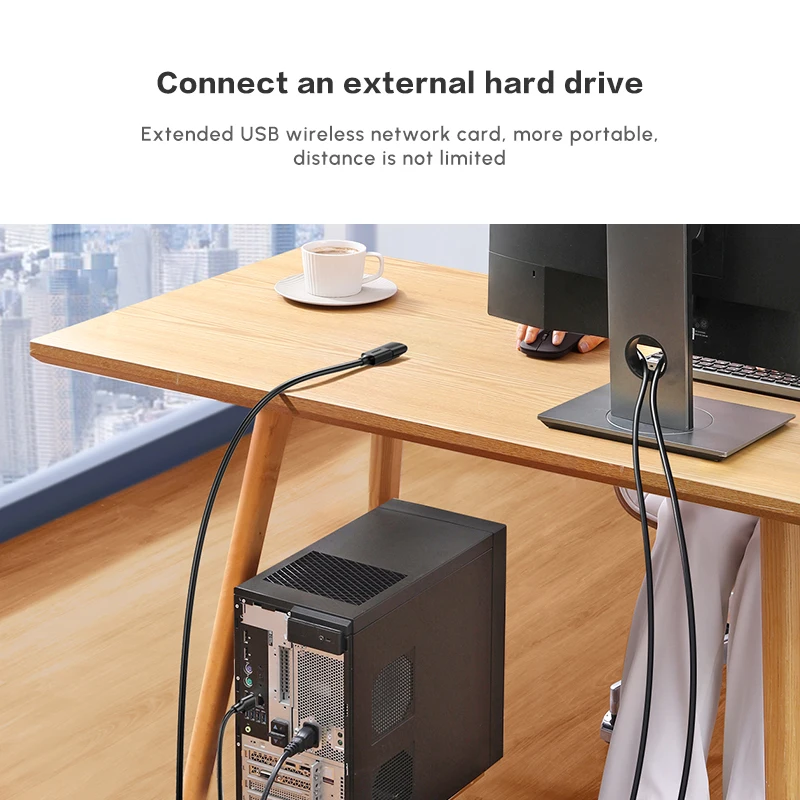 Extensor USB UGREEN, cabo de extensão USB 3.0 macho para fêmea, porta banhada a ouro, transferência de dados de alta velocidade compatível com webcam