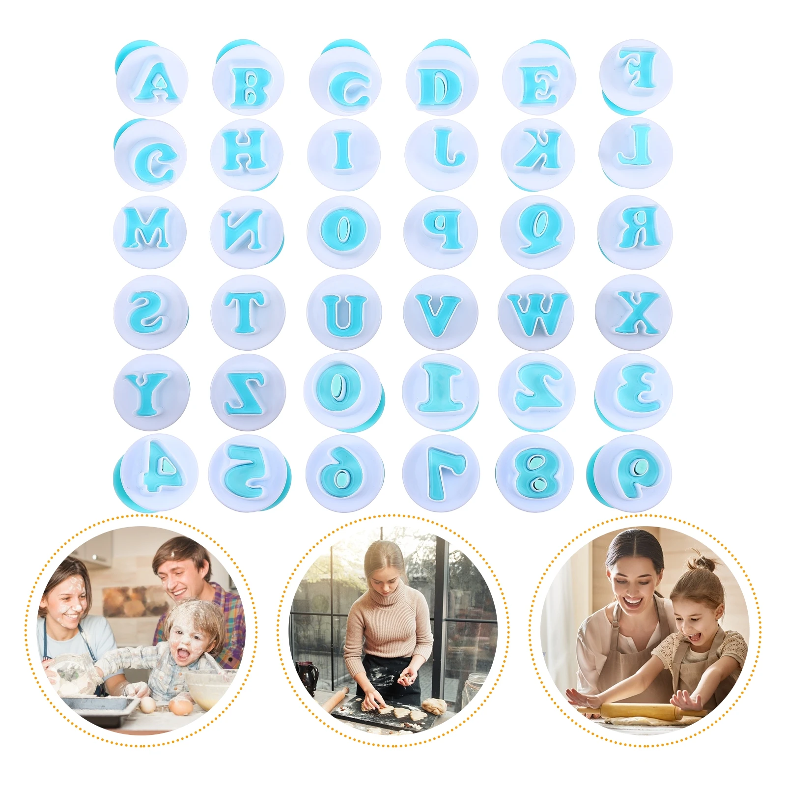 

Fondant Alphabet Cake Mold Cookie Stamp Impress Chocolate Plunger H Pressure Letter Cutters Blue Baking Tools Spring