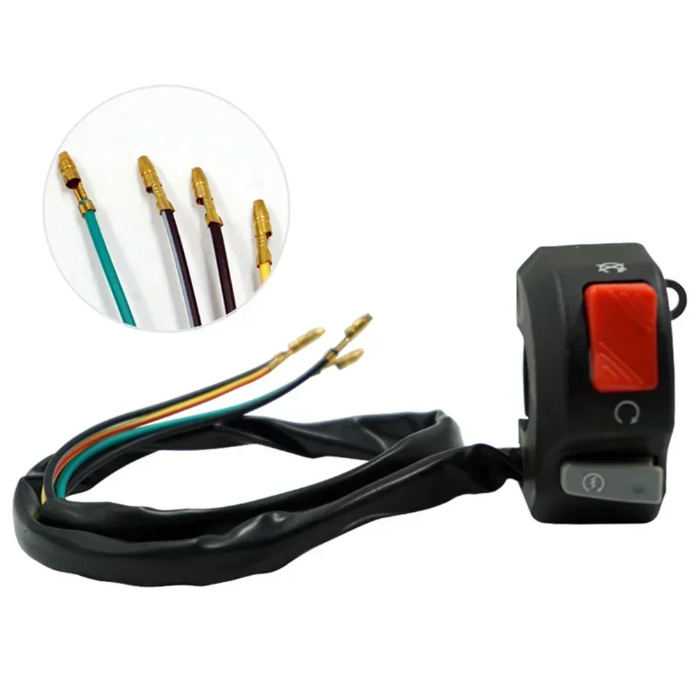 Universal Motorcycle Handlebar Flameout Switch Connector ON OFF Moto Light Switch Button For Scooter Motorbike Acessories