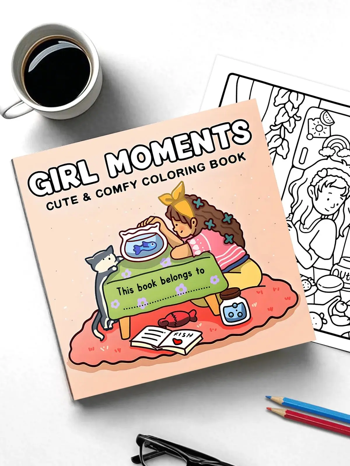 Gezellige vrienden kleurboek voor volwassenen en tieners met schattige, gezellige dagelijkse activiteiten Graffitiboek voor kinderen, perfect cadeau, verjaardag - afbeelding 2