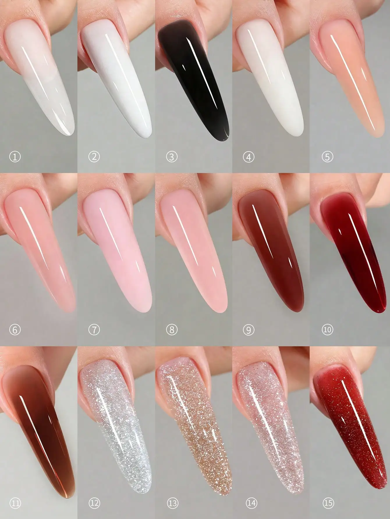 XEIJAYI 30ml 18 Farben Optional Festes Verlängerungsgel zum Stärken und Formen, Nicht Leicht Zerbrechliches Nagellack-Gel – Detail 11