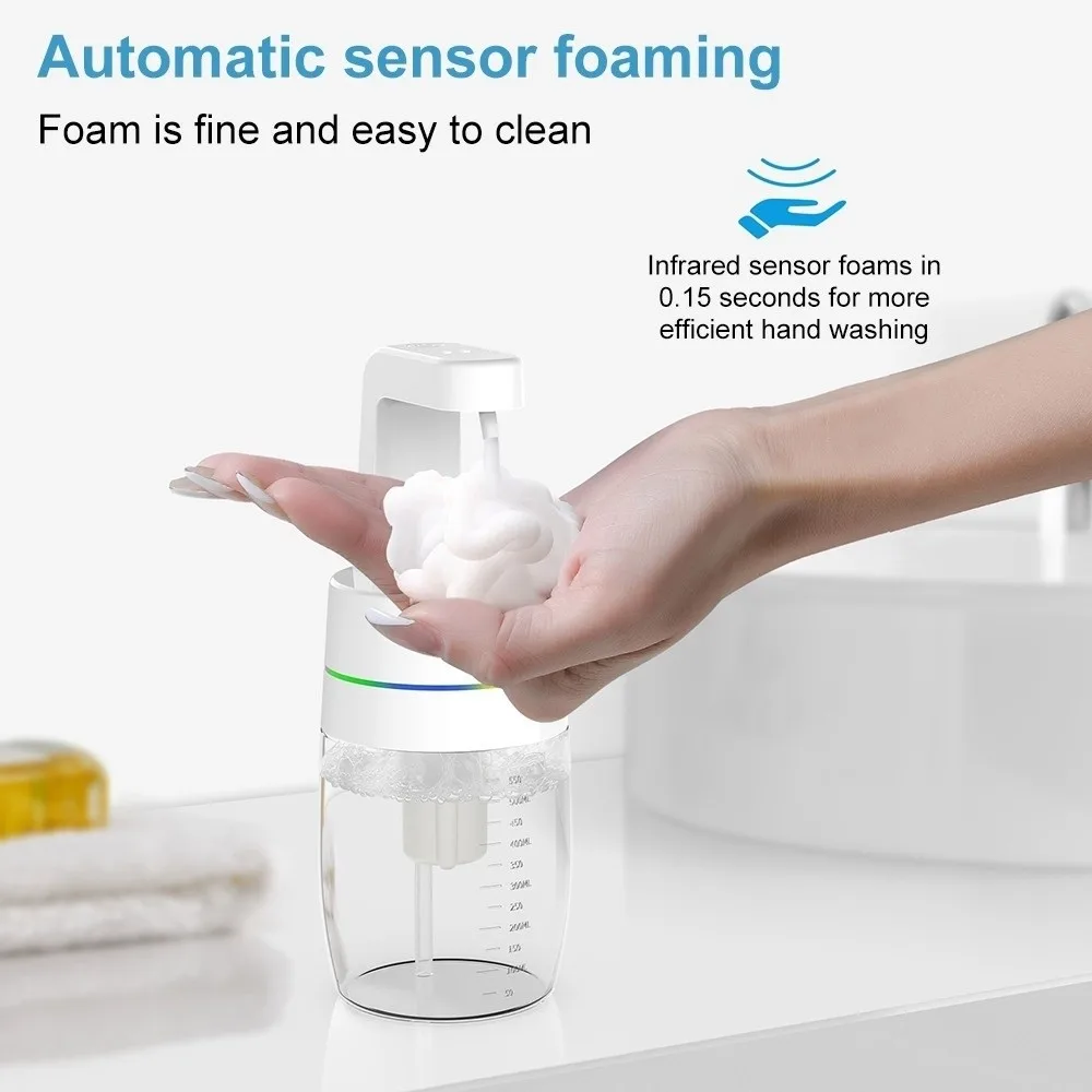

Automatic Sensor Smart Soap Dispensers Touchless Operation Adjustable Levels Hand Soap Dispenser Waterproof Large Capacity