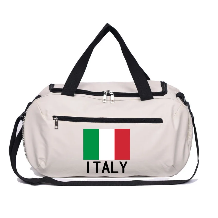 

Sport Gym Bag Men Women Outdoor Waterproof Italy Flag PrintedSeparate Space For Shoes pouch Fitness Sports Backpack Travel Bag