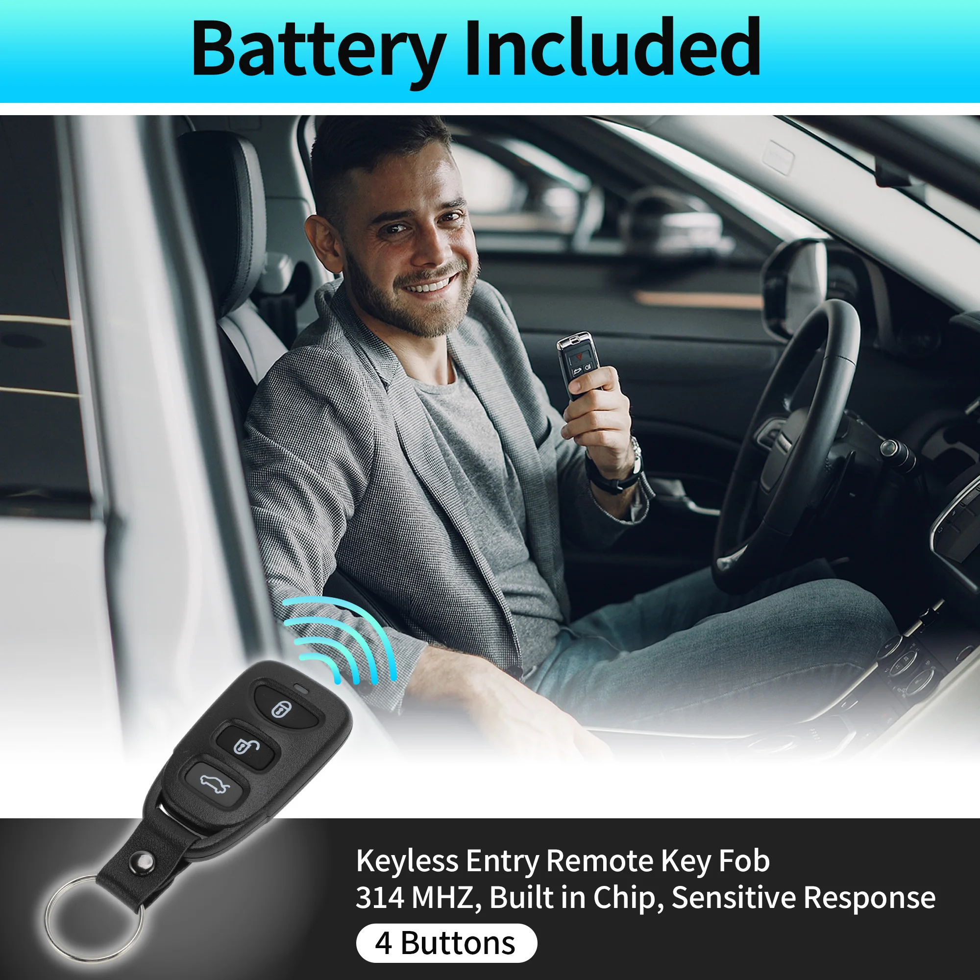 

X Autohaux OSLOKA-310T 314 МГц дистанционный брелок для бесключевого доступа для Hyundai Elantra 2006-2016