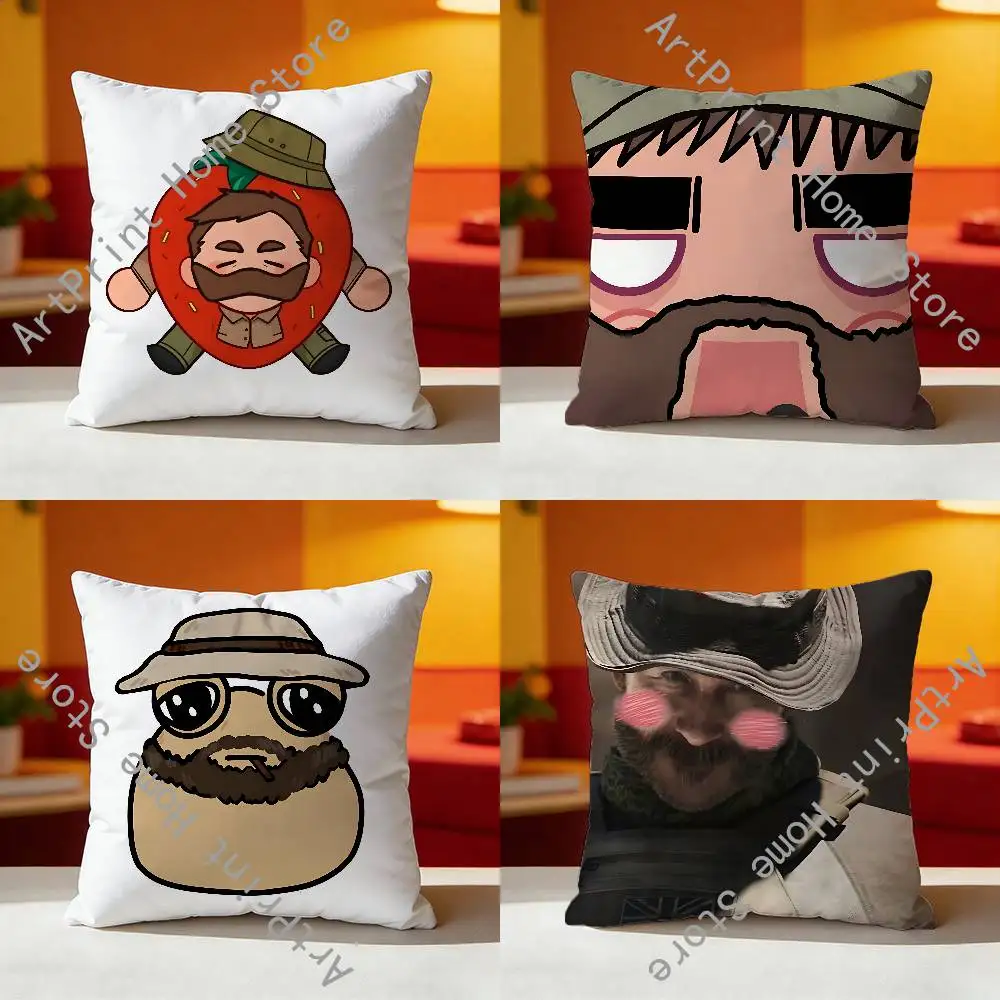 C-Captain J-John P-Price Pillowcase for Sofa Room Office Decor Printing Protector Cushion Cover Valentine gift Custom