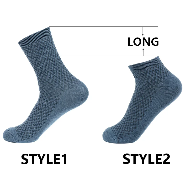 4 Pairs High Quality Men Fiber Socks Breathable Long Short Four Seasons Business Casual Male Funny Ankle Medium Tube Men\'s Sock