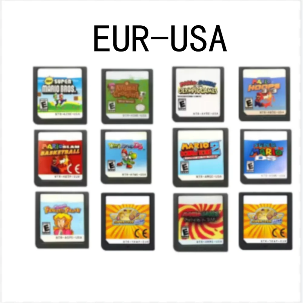 

Games Cartridge Video Game Console Card Super Peach Bros kart Party Yoshis Island Peach USA/EUR English For NDS 2DS 3DS