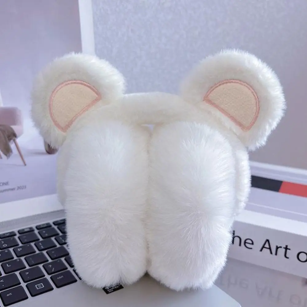 أزياء لطيف الدب الأذن غطاء للأذنين طوي المضادة للتجميد غطاء للأذن الدفء سميكة الشتاء الأذن يفشل للنساء الفتيات #5