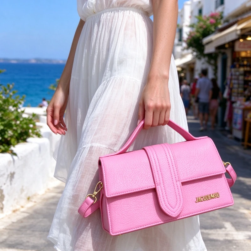 Modern Asymmetric Design Tote Bag - Women's Leather Crossbody Handbag With Geometric Metal Handle, Artistic Fashion Statement
