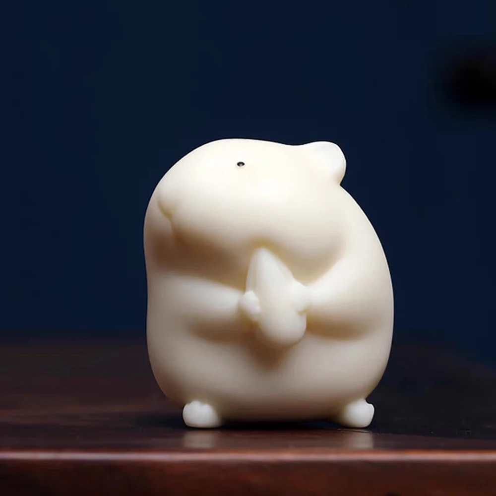 قطعة يد هامستر تاجو جوز ، ماوس لطيف ، زخارف سطح المكتب ، هدية عيد ميلاد ، JW08 ، 5.5x4cm #3