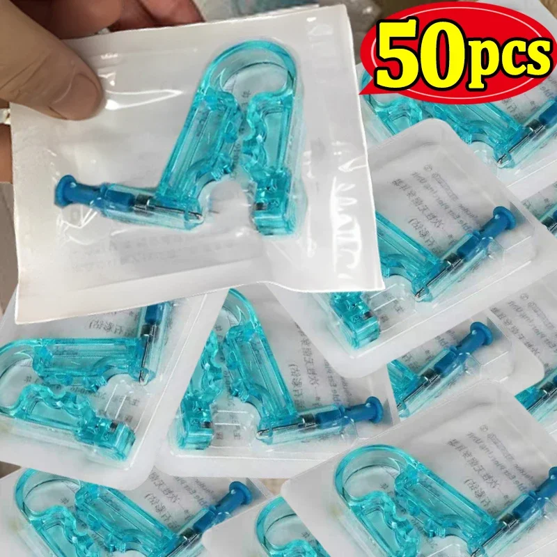 Disposable Blue Ear Piercing Gun Kit Asepsis Healthy Safety Nose Earring Piercer Tool Set Machine Ear Studs Body Jewelry Tools