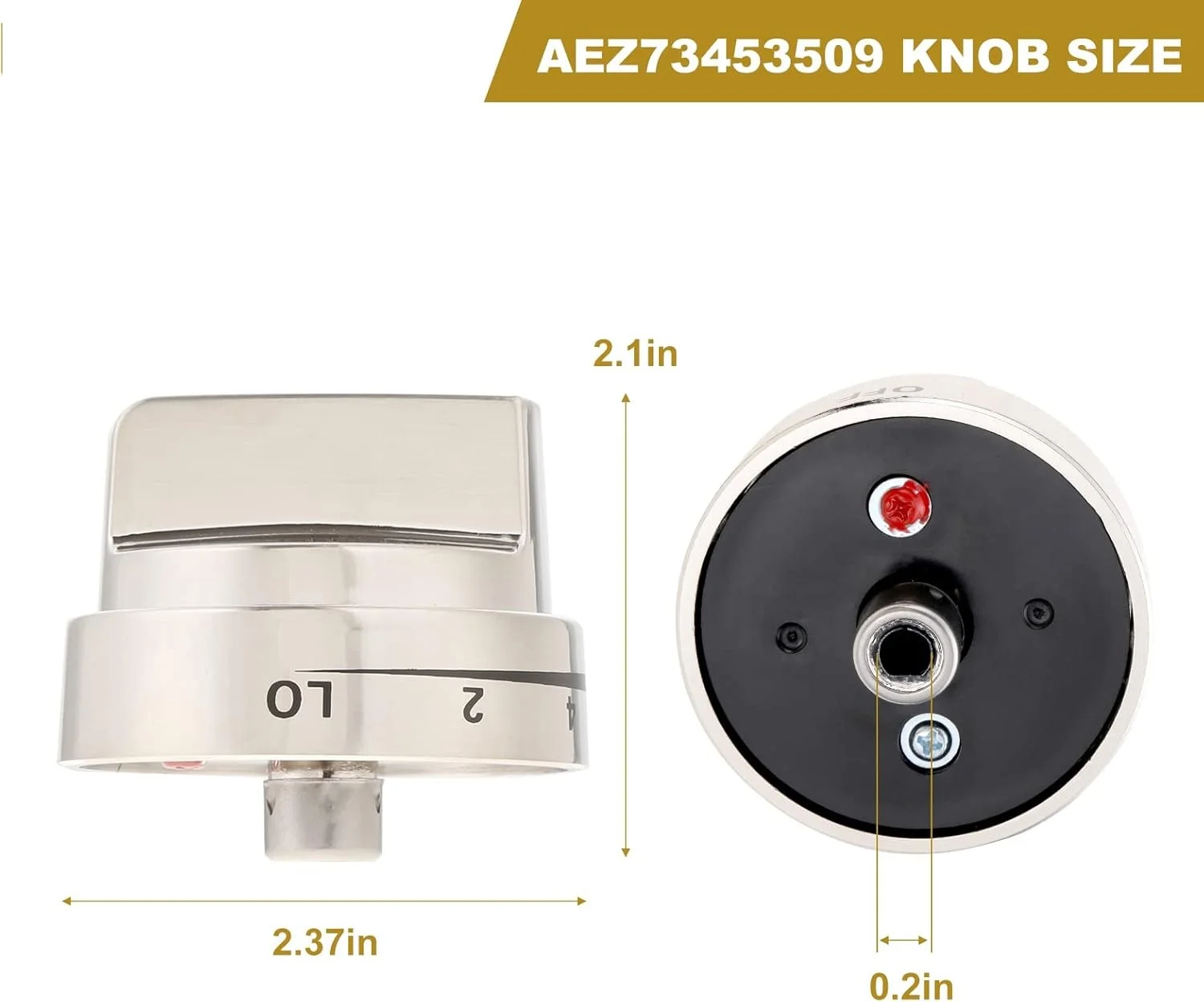5pcs Updated AEZ73453509 Range Burner Control Knob Compatible with LG & Kenmore Oven Stove Knobs