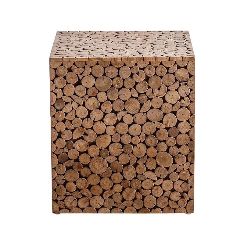 Wabi-Sabi Style Small Space Vintage Side Table Modern Sofa End Table Bedroom Corner Desk Living Room Bedside Stand