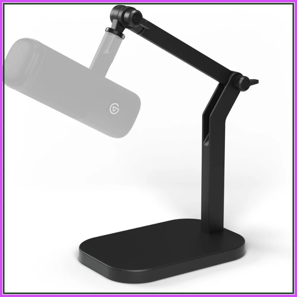 

Adjustable Microphone Arm Stand, Compatible 1/4, 3/8 & 5/8 Thread, for Recording/Podcasting/Streaming, Black
