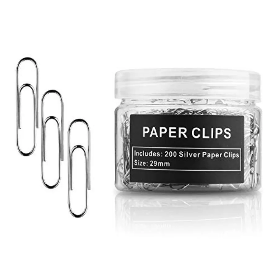 

Paper Clips, 200 Pack, Paperclips, Paper Clip, Suitable for Office, School, and Daily use, Also Used for Daily DIY, Clip Silver