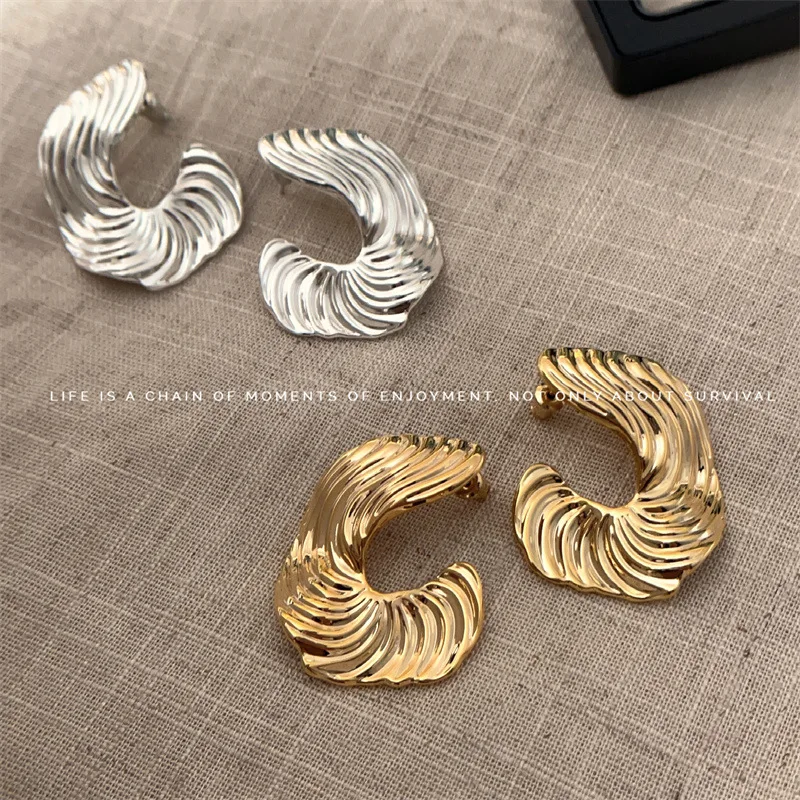 

Fashionable Simple Irregular Geometric Shape Jewelry Earrings Stainless Steel 18k PVD Gold-plated Water Proof Accessories
