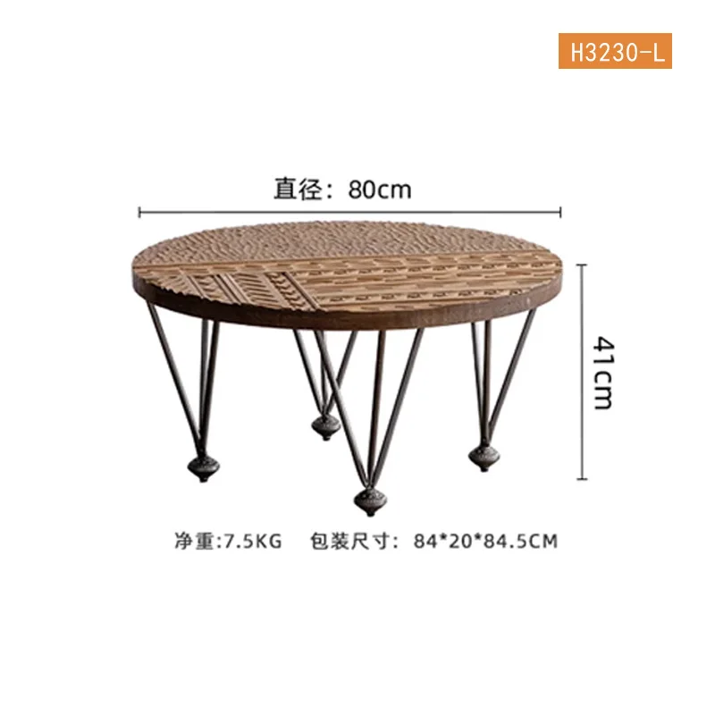 Wabi Sanfeng Creative Coffee Shop Complete coffee table, small apartment homestay outdoor tea table, garden wrought iron edge co