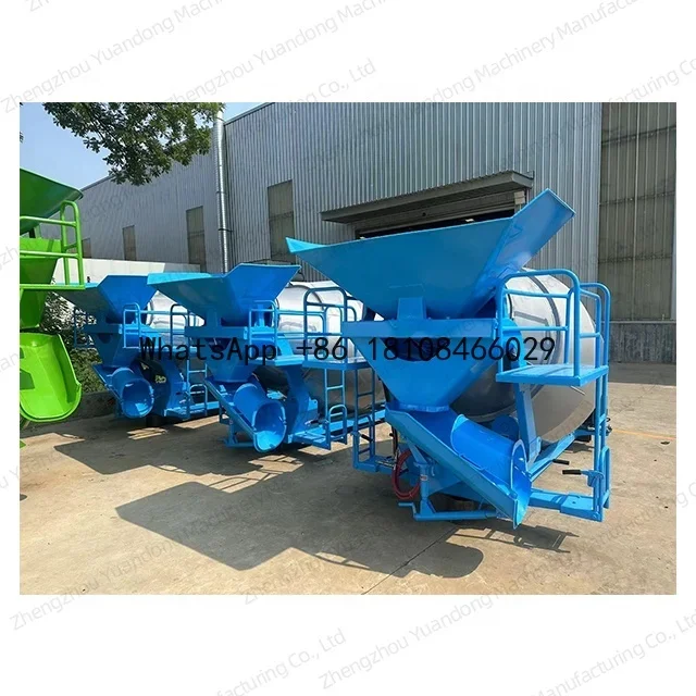 Small Portable Rotary Concrete Mixer Truck Drum Concrete Mixing Tank Trailer Manufacturer