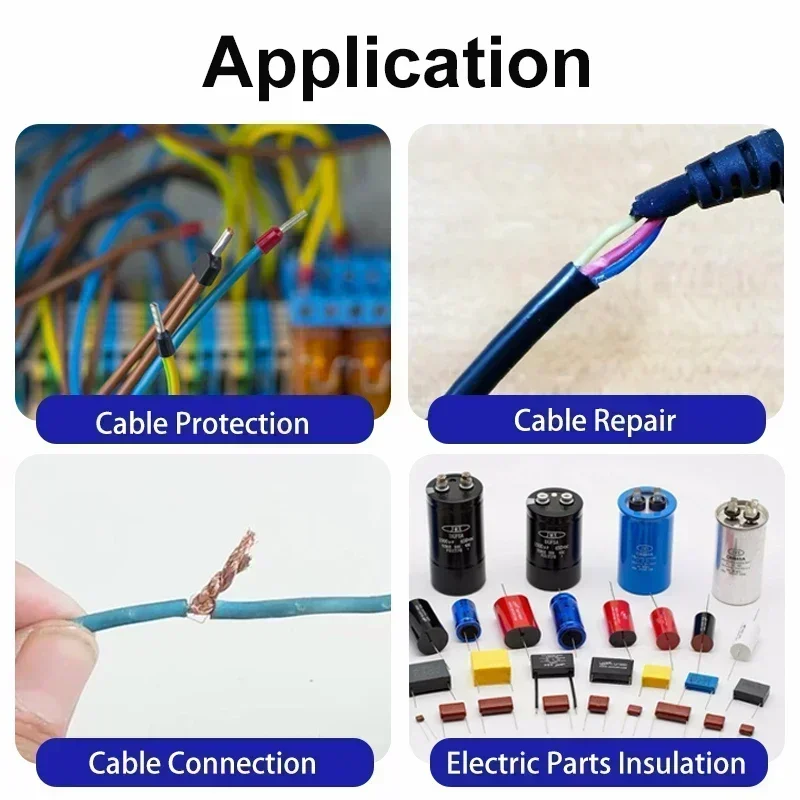 1~10m 4:1 Heat Shrink Tubing With Glue Diameter 4~ 52mm Red Double Wall Adhensive Polyolefin Sleeve Lined Wire Cable Protector