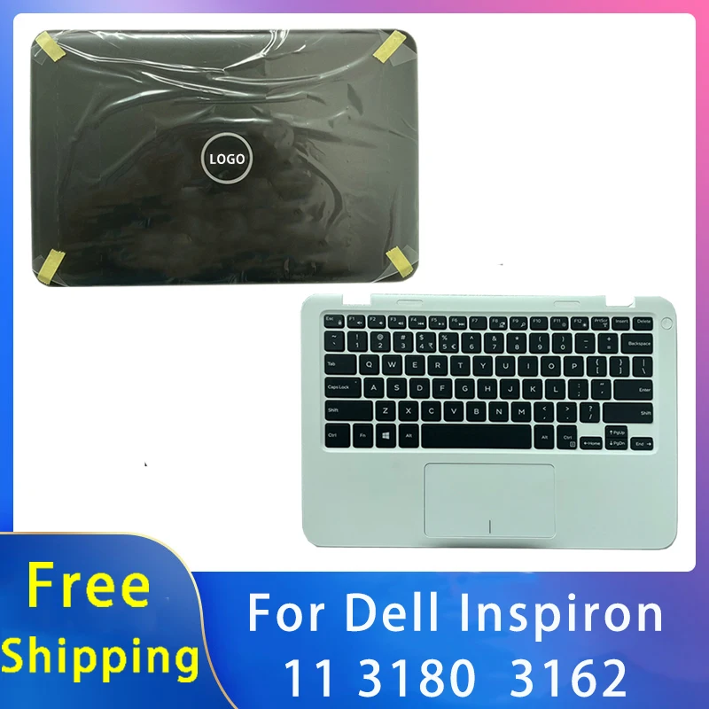 New For Dell Inspiron 11 3180 3162 Replacemen Laptop Accessories Lcd Back Cover/Keyboard 0WR3RD Black White