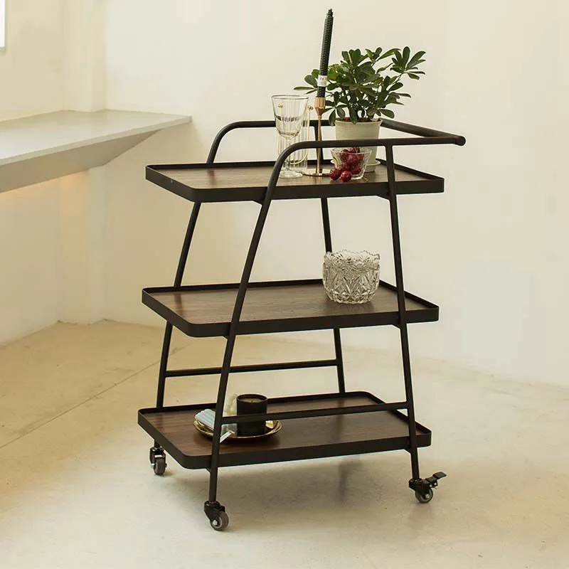 Commercial Hotel Service Trolley Stainless Steel Heavy Duty Room Service Cart Housekeeping Utility Cart Bar Cart Trolley Tea