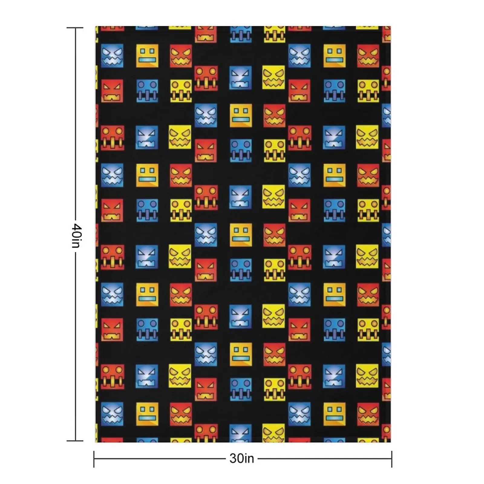 geometry dash icon face Throw Blanket Tourist Travel Beautifuls Sofa Throw Blankets