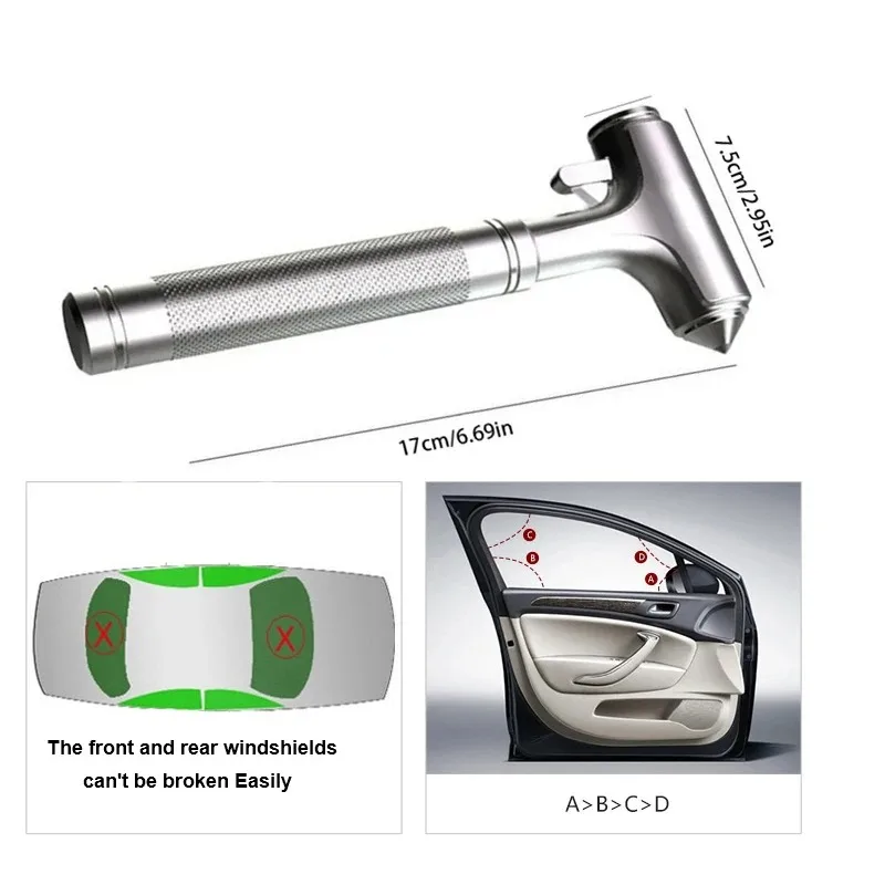 New Car Safety Hammer Car Window Breaker Emergency Hammer with Seat Belt Cutter for Auto Rescue Escape Life Saver Hammer