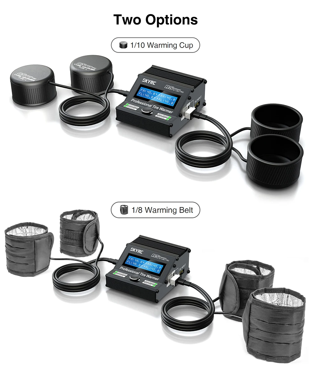 SKYRC Aquecedor de pneus eletrônico MCU RSTW com controle de temperatura para carro de turismo 1/10 1/8