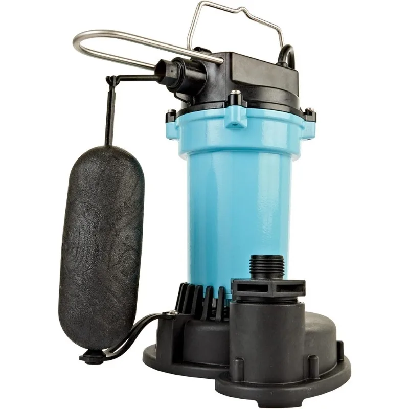 

Automatic Aluminum Sump Pump 115V 2100 GPH 1/4 HP with Snap Action Float Switch 10ft Cord