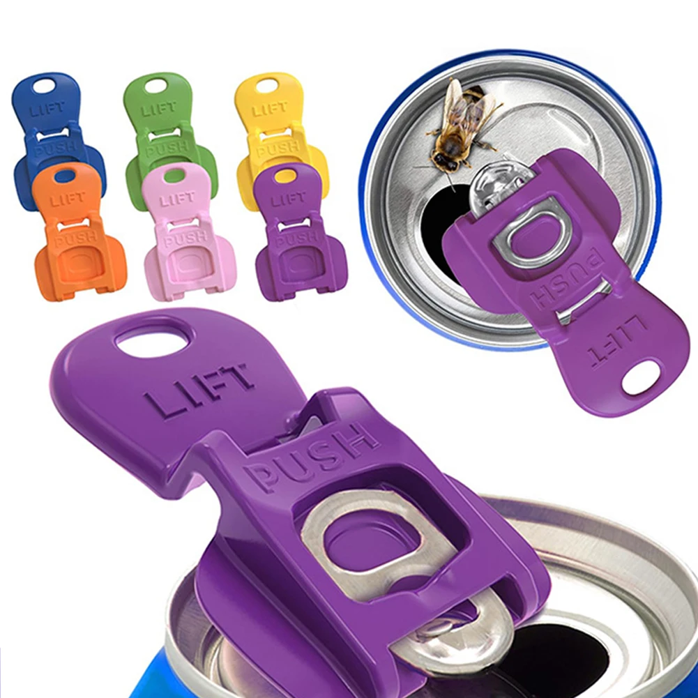 6/12pcs Tab Opener,Easy Universal Can Opener Closer Drink Cover Protector Small Portable Bottle Can Open Tool Kitchen Accessorie