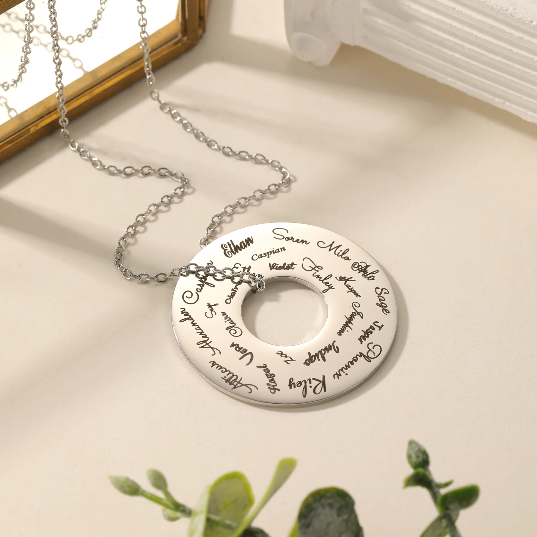 

Ожерелье с несколькими именами на заказ, запись своей истории из жизни, позолоченная нержавеющая сталь 18 карат, персонализированные ювелирные изделия временной линии