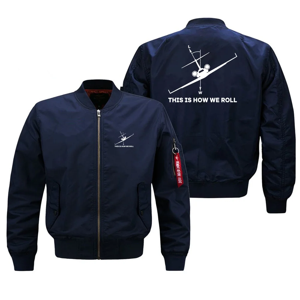 This Is How We Roll Aviation Pilots Ma1 Bomber Jacket Coats for Men Outdoor Military Man Baseball Jacket