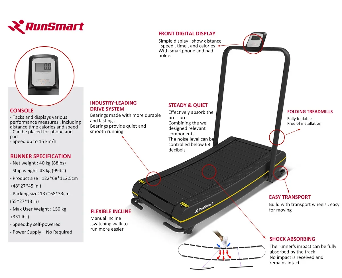 Foldable Running Machine Home Fitness No Electric Treadmill Mini Walking Non-motorized Curved Treadmill