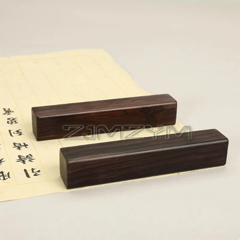 1Pair Sandalwood Paperweights Calligraphy Practice Traditional Chinese Ink Brush Painting Paperweight Rice Paper Paperweight