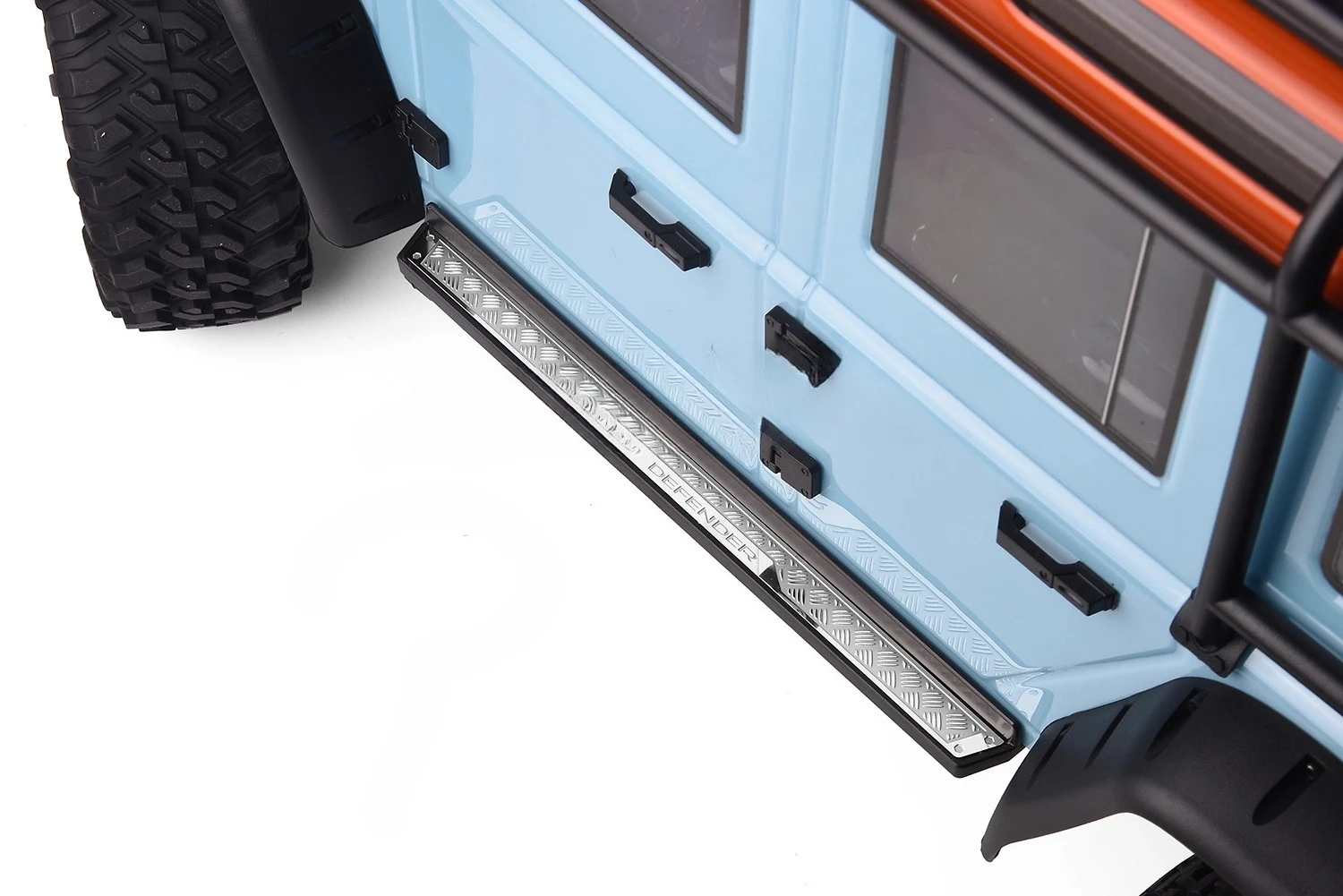 مقلد المعادن الجانب دواسة ورقة الزخرفية ل 1/10 RC الزاحف سيارة MJX H8H لاند روفر المدافع الملحقات