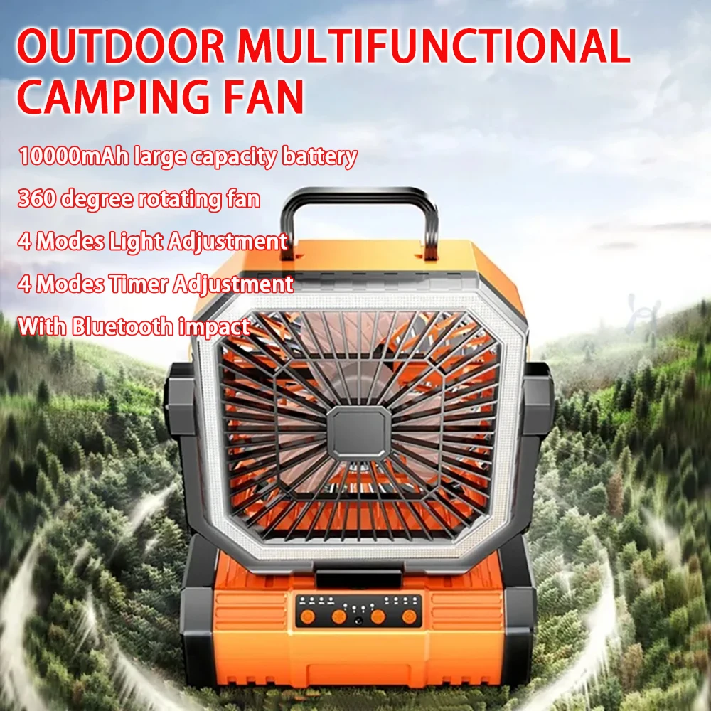 Multi Functional Camping Fan Tent Fan With LED Lighting And USB Output Charging Port Suitable For Outdoor Tourism Camping