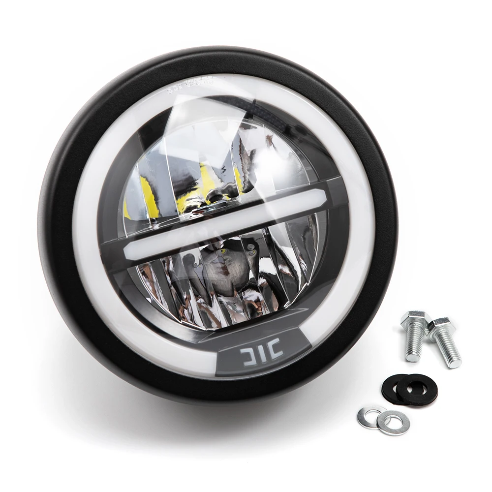 Motorcycle 6.5 Inch Headlight Retro Round High Low Beam 6.5\