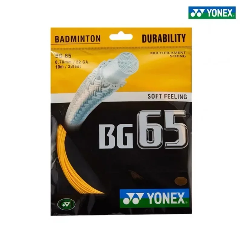 YONEX-Cuerda de raqueta de bádminton Yy Bg65 BG-65, alta calidad, alta elasticidad