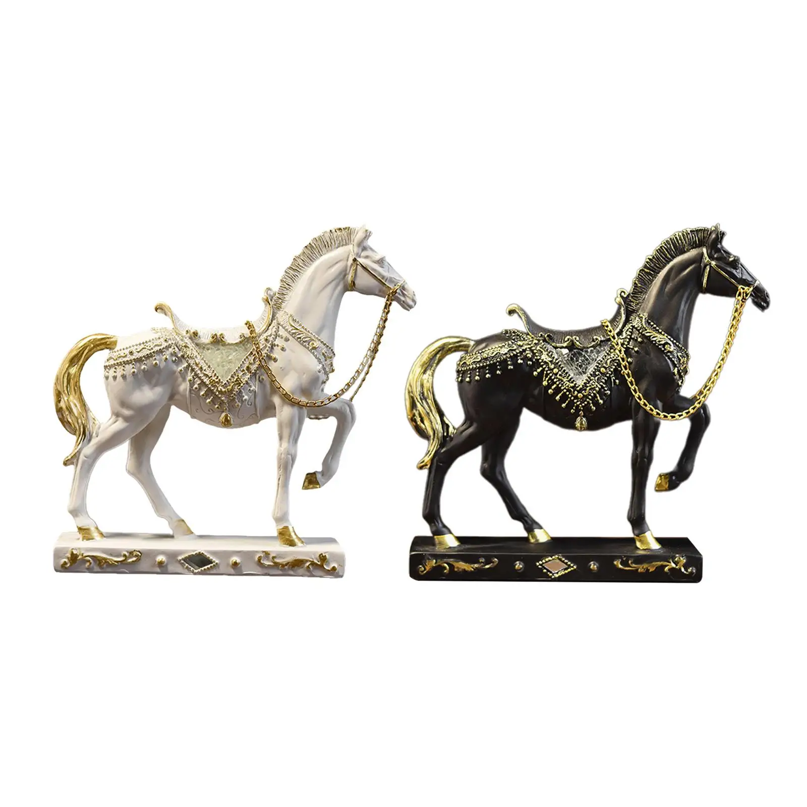 

Horse Statue Decor Resin Horse Sculpture Tabletop Decoration Animal Figurine Art Figurine for Home Decor Office Animal Lovers