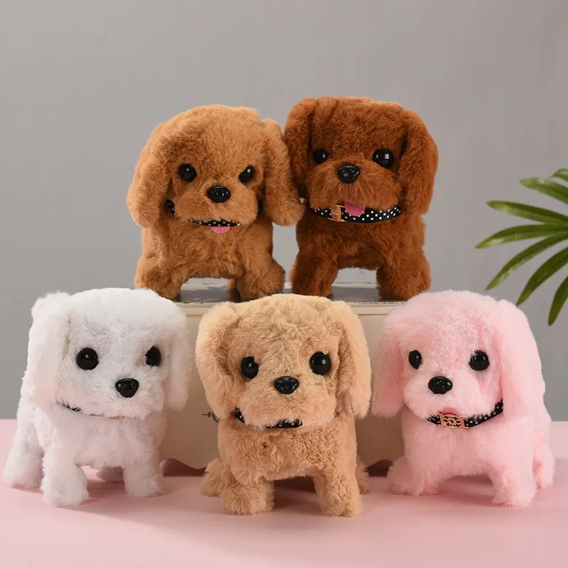Simulation réaliste en peluche chien intelligent appelé marche en peluche jouet électrique en peluche Robot chien enfant en bas âge jouet cadeau de noël Игрушки