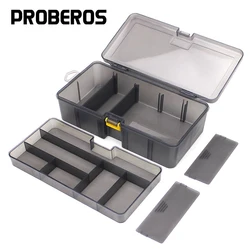 PRO BEROS Fishing Tackle Box Waterproof Plastic Double Layer Lures Hook Minnow Bait Storage Case Multifunctional Fishing Tool