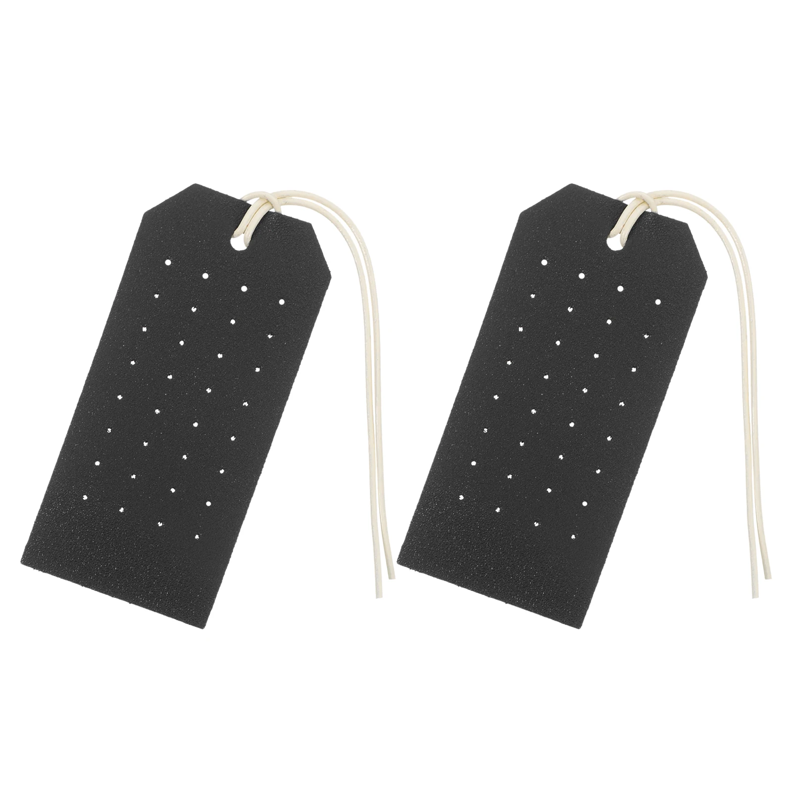 

2pcs Display Stand Small Earring Organizer Travel Portable Double Present Packaging Cards Sided PU Ear Ring Rack