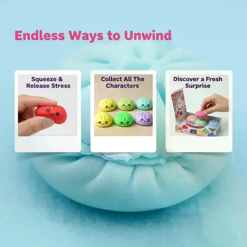 24Pcs Soft Dumpling Fidget Toy Advent Calendar Slow Resilience Stress Relief Mystery Set for Christmas Countdown Adult Gift