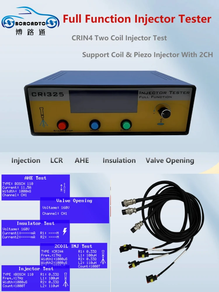 

CRI325 Diesel Common Rail Solenoid Piezo Injector 2CH Tester for Siemens Air Gap Insulation Capacitance AHE CRIN4 Drive